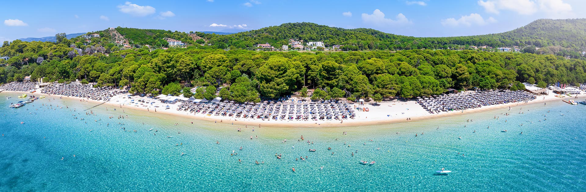 Ariel View of Best Beach in Skiathos Island, Greece