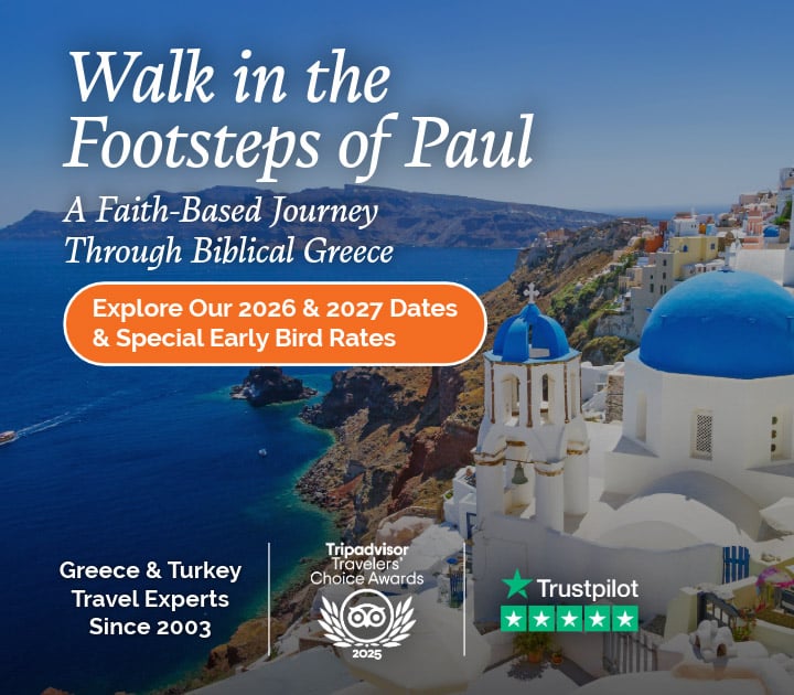 Santorini Island, Greece with Blue Sky